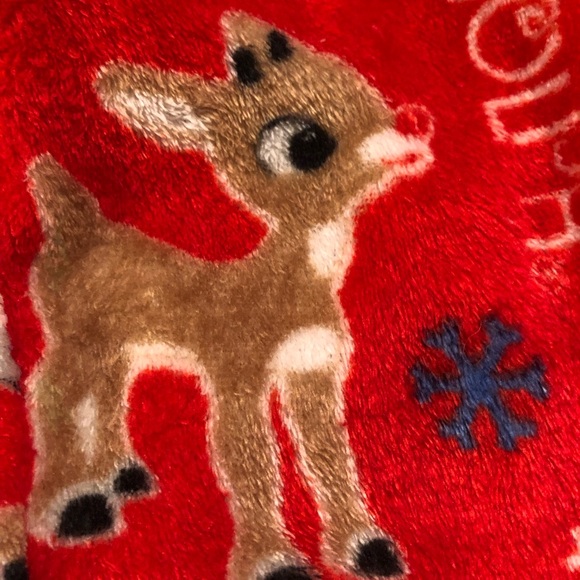 2 Rudolf the Red Nosed Reindeer pajama bottoms/medium and small child size - Picture 11 of 16